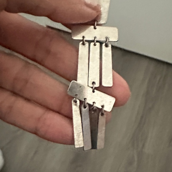 Free People Silver Abstract Earrings - Picture 2 of 2